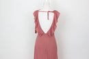 YDE Elegant Pink Pleated Chiffon Maxi Dress – Occasion Wear | Size M | Brand New-5