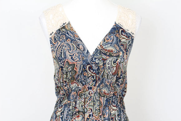 YDE Bohemian Maxi Dress – Crochet Back Detail | Festival & Beach Wear | Size M | Brand New