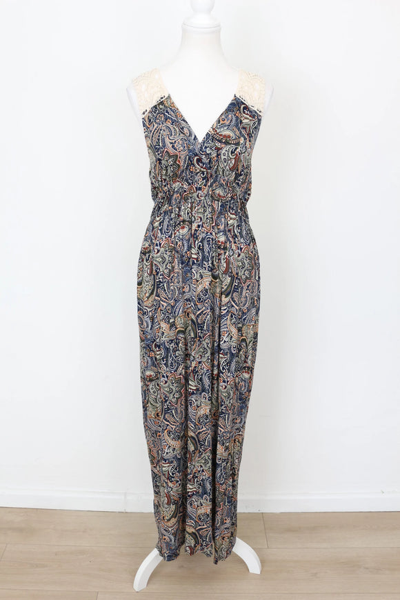 YDE Bohemian Maxi Dress – Crochet Back Detail | Festival & Beach Wear | Size M | Brand New