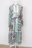 YDE Bohemian Long-Sleeve Chiffon Dress – Flowing & Lightweight | Size M | Brand New-4