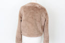 YDE Luxe Brown Faux Fur Cropped Button-Down Jacket – Statement Outerwear | Size M | Brand New-5