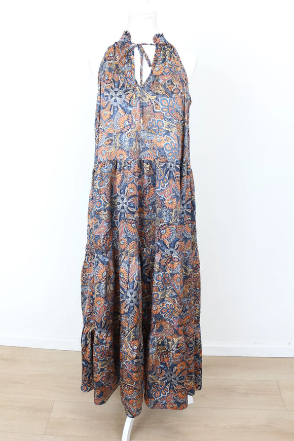 YDE Bohemian Print Trapeze Maxi Dress – Vibrant & Flowing | Size M | Brand New