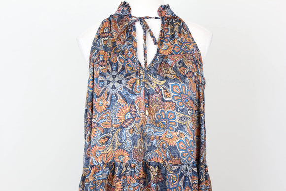 YDE Bohemian Print Trapeze Maxi Dress – Vibrant & Flowing | Size M | Brand New
