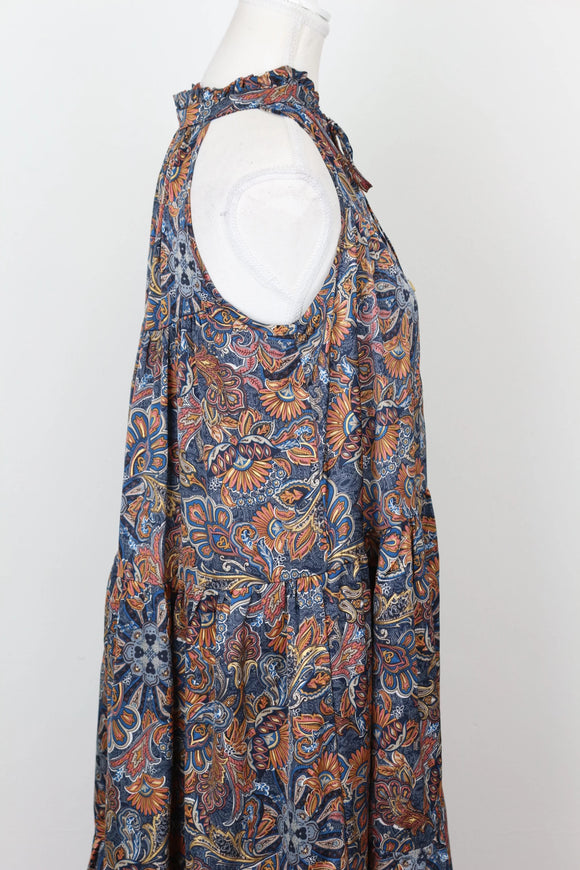 YDE Bohemian Print Trapeze Maxi Dress – Vibrant & Flowing | Size M | Brand New