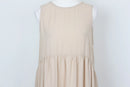 YDE Elegant Beige Trapeze Maxi Dress – Relaxed Flattering Fit | Size S | Brand New-1