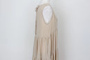 YDE Elegant Beige Trapeze Maxi Dress – Relaxed Flattering Fit | Size S | Brand New-4