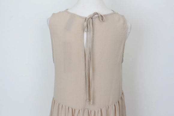 YDE Elegant Beige Trapeze Maxi Dress – Relaxed Flattering Fit | Size S | Brand New