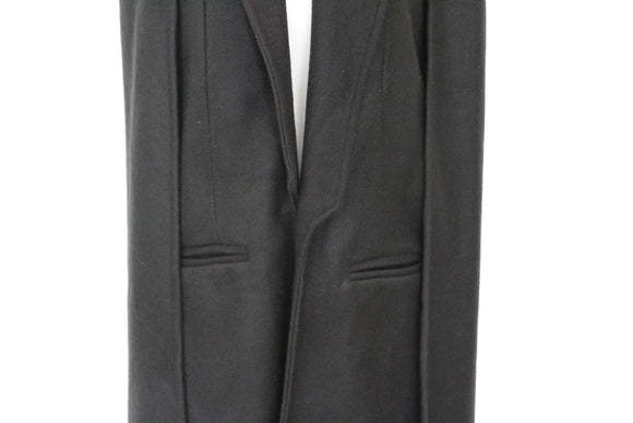 YDE Black Midi Shoulder Throw-Over Coat – Structured & Contemporary | Size M | Brand New