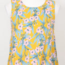 Old Khaki Vintage Yellow & Pink Floral Blouse – Retro Charm | Size 10-1