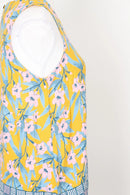 Old Khaki Vintage Yellow & Pink Floral Blouse – Retro Charm | Size 10-2