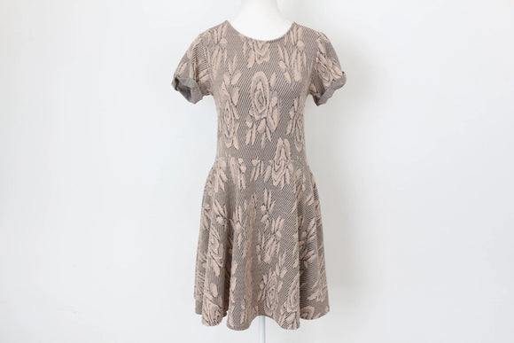 River Island Vintage Pink & Black Mini Dress – Standout Night Out Look | Size 12 | Pre-Loved