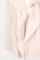 Cream Cardigan with Luxe Faux Fur Trim – Cosy Autumn & Winter Knit | Size 8 | Pre-Loved-3