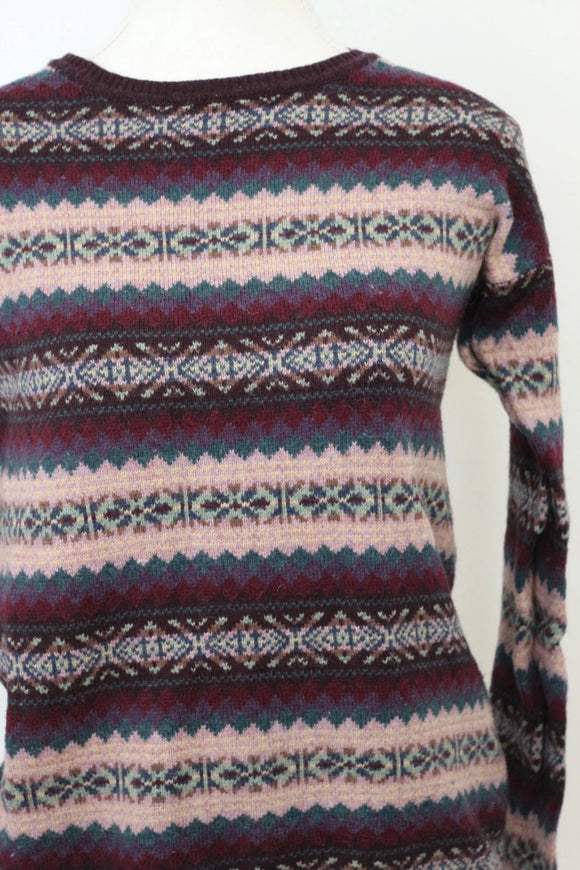 H&M Vibrant Colourful Knit Jersey – Casual Everyday Top | Size S | Pre-Loved