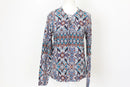 Woolies Vintage Bohemian Print Long Sleeve Blouse – Relaxed Effortless Style | Size 10 | Pre-Loved-4