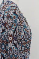 Woolies Vintage Bohemian Print Long Sleeve Blouse – Relaxed Effortless Style | Size 10 | Pre-Loved-5