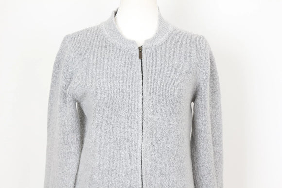Woolies Classic Grey Zip-Up Jersey – Soft Knit Everyday Layer | Size M | Pre-Loved