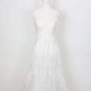 Geometric Embroidery Wedding Dress – Intricate Patterned Bridal Gown | Size S | Brand New-1