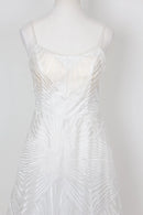 Geometric Embroidery Wedding Dress – Intricate Patterned Bridal Gown | Size S | Brand New-2