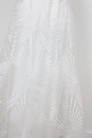 Geometric Embroidery Wedding Dress – Intricate Patterned Bridal Gown | Size S | Brand New-3