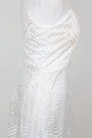 Geometric Embroidery Wedding Dress – Intricate Patterned Bridal Gown | Size S | Brand New-6
