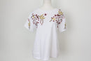 Woolies Classic White Embroidered T-Shirt – Everyday Staple | Size S | Pre-Loved-3