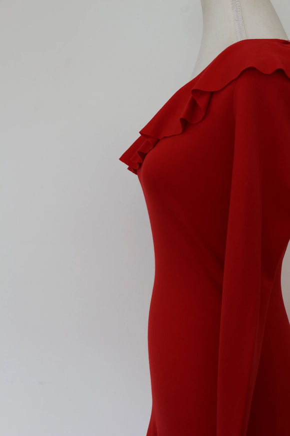 H&M Striking Red Bodycon One-Sleeve Dress – Bold Asymmetric Night Out | Size 8 | Brand New