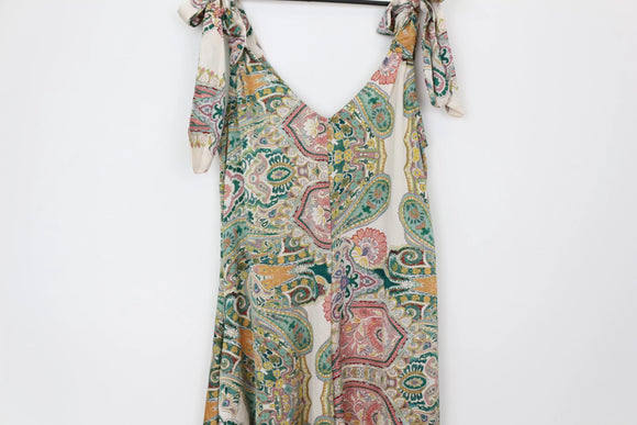 YDE Striking Bohemian Print Satin Jumpsuit – Luxe Boho Day to Evening | Size S | Brand New