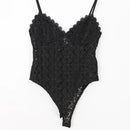 Vintage Black Crochet Bodysuit – Bold Statement Layering Piece | Size M | Pre-Loved-1