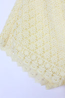 Woolies Vintage Yellow Crochet Shorts – Lightweight Breathable Summer Bottoms | Size 10 | Pre-Loved-2
