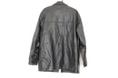 Timeless Vintage Black Genuine Leather Jacket – Unisex Classic Statement Outerwear | Size M | Pre-Loved-5