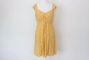 Refinery Fresh Yellow Floral Mini Dress – Lightweight Versatile Summer Style | Size 10 | Brand New-2