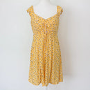 Refinery Fresh Yellow Floral Mini Dress – Lightweight Versatile Summer Style | Size 10 | Brand New-1