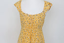 Refinery Fresh Yellow Floral Mini Dress – Lightweight Versatile Summer Style | Size 10 | Brand New-4