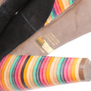 Luella Black Suede & Rainbow Open-Toe Heels – Size 4-3