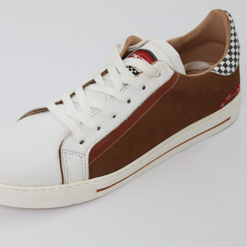 White & Brown Suede Sneakers – Size 12 - 0