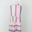 YDE White Trapeze Dress with Neon Stitching – Size M-3