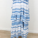 YDE White & Blue Trapeze Maxi Dress | Size M-5