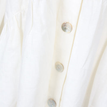 YDE White Linen Button-Down Blouse | Size M - 0