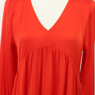 YDE Bright Red Satin Trapeze Dress | Size M - 0