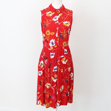 Rare Earth Red Floral Button-Up Dress | Size 10