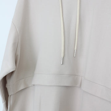 YDE Beige Three-Quarter Sleeve Hoodie | Size M - 0