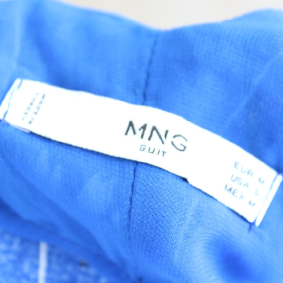Mango Electric Blue & White Floral Jumpsuit | Size M