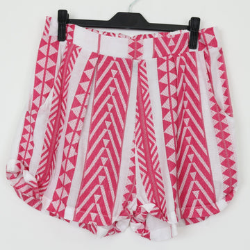 YDE Pink & White Linen-Feel Shorts | Size M