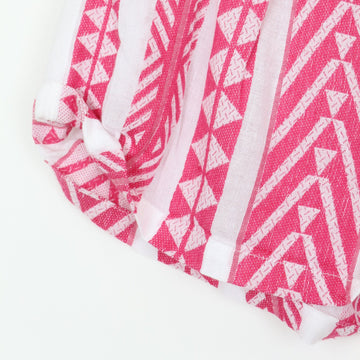 YDE Pink & White Linen-Feel Shorts | Size M - 0