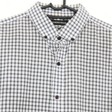 Country Road Black & White Plaid Shirt | Size L - 0