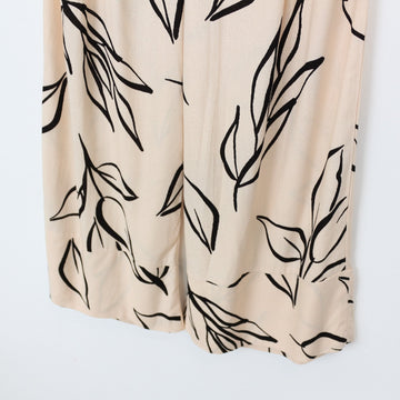 YDE Cream & Black Printed Linen Pants | Size L - 0