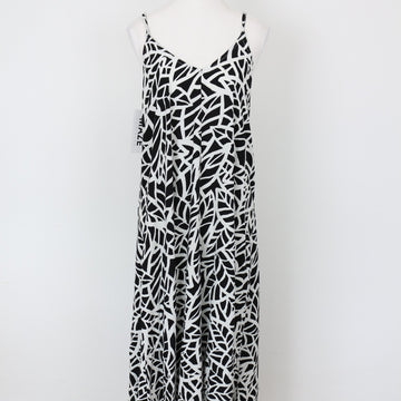 YDE Black & White Strappy Maxi Dress | Size M