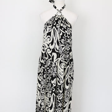 YDE Black and white halter neck maxi dress - M