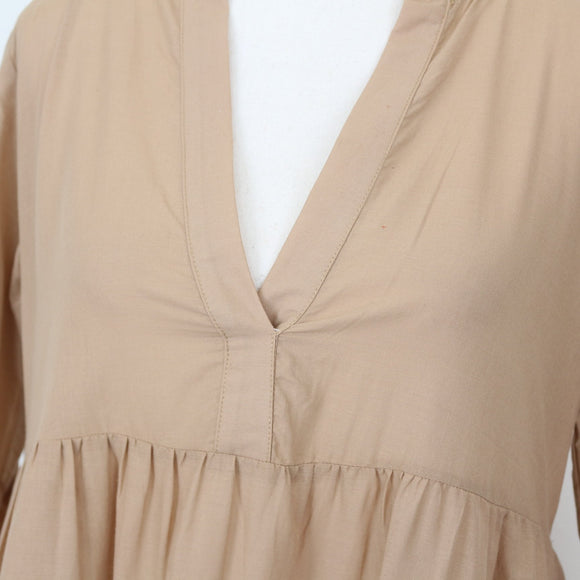 YDE Beige Cream Embroidered Trapeze Dress (M)