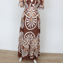 YDE Brown Floral Maxi Dress (M)-2